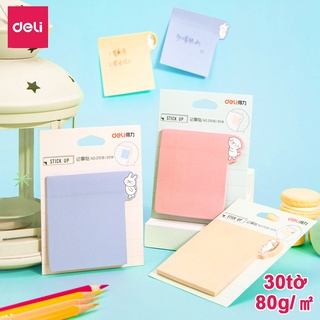 Deli giấy note-giấy ghi chú 30 tờ 80g/㎡ 110x80mm nhãn dán ghi chú thương sticky notes