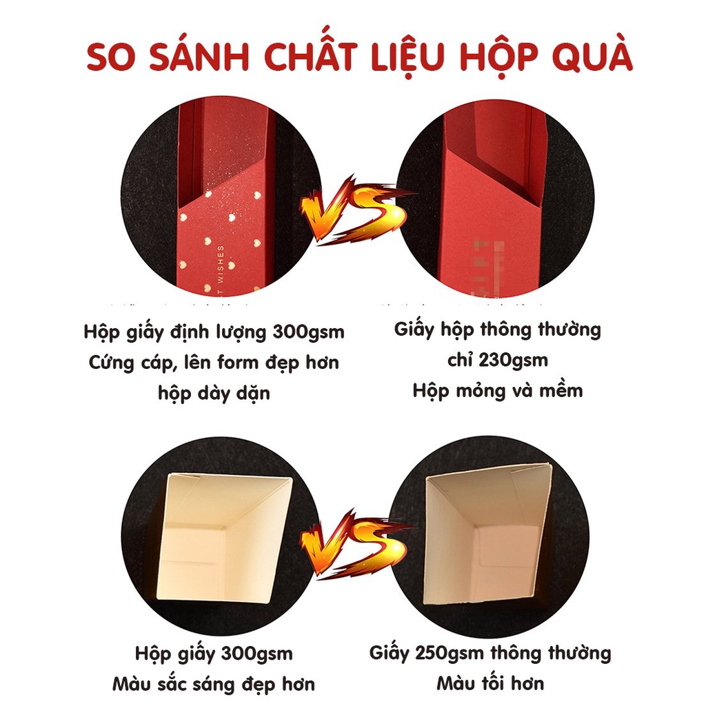 Hộp quà hình thỏi son độc đáo 13x3.5cm H03 hộp giấy đựng quà tặng valentine, 8/3, bánh kẹo, son môi mỹ phẩm