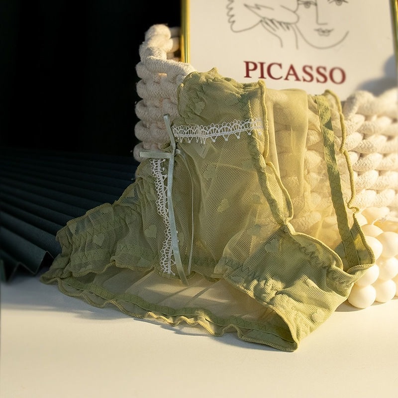 Quần Lót Cotton Phối Ren Thoáng Khí Quyến Rũ Cho Nữ