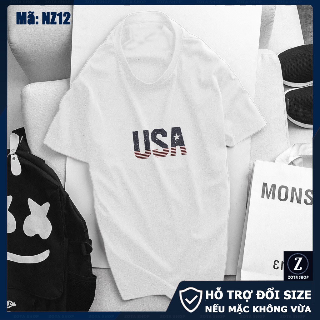 Áo phông nam vintage❤️ Freeship 50K❤️ Chất tici dày mịn in USA NZ12 | BigBuy360 - bigbuy360.vn