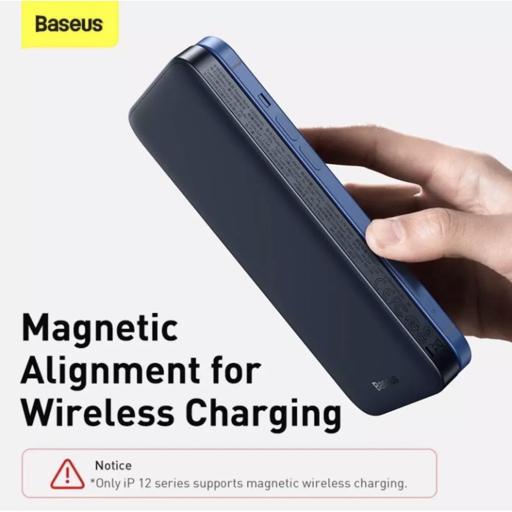 Pin dự phòng sạc không dây tích hợp nam châm PD 20W Baseus Magnetic Wireless Quick Charging Power Bank(10000mAh, PD 20W)