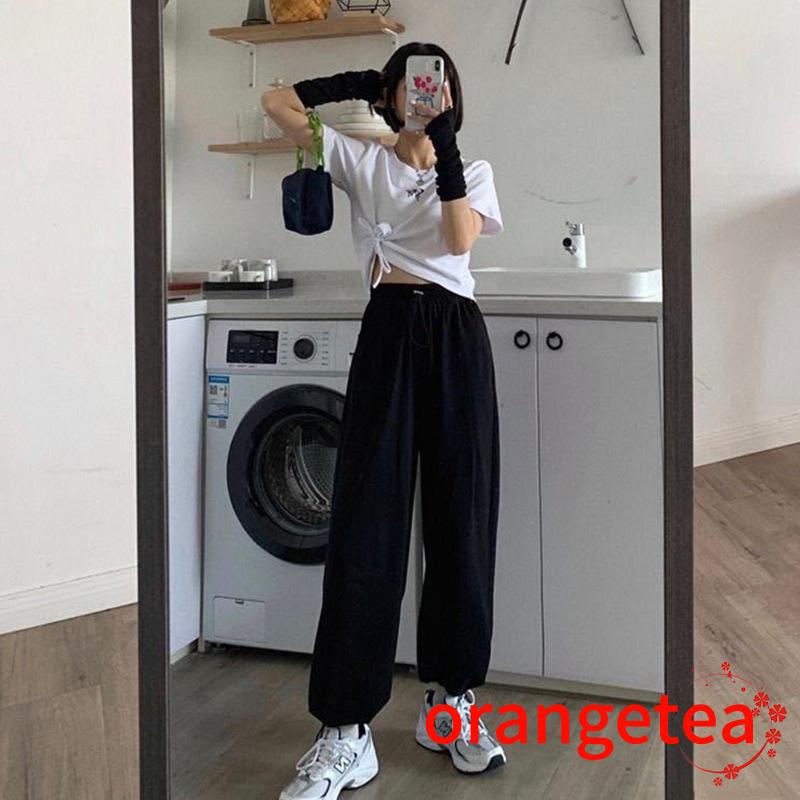 quần ống rộng Lưng Rút Dây Phong Cách Năng Động Trẻ Trung Dành Cho Nữ