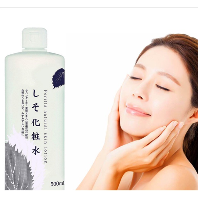 [Chính Hãng] Lotion tía tô DOKUDAMI Perilla Natural | Nước hoa hồng cân bằng giúp sáng da, giảm mụn Nhật Bản chai 500ml