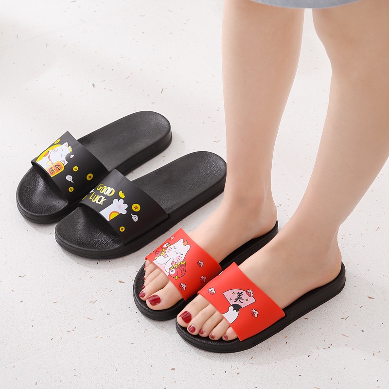 Dép quai ngang nam nữ UNISEX MÈO THẤN TÀI