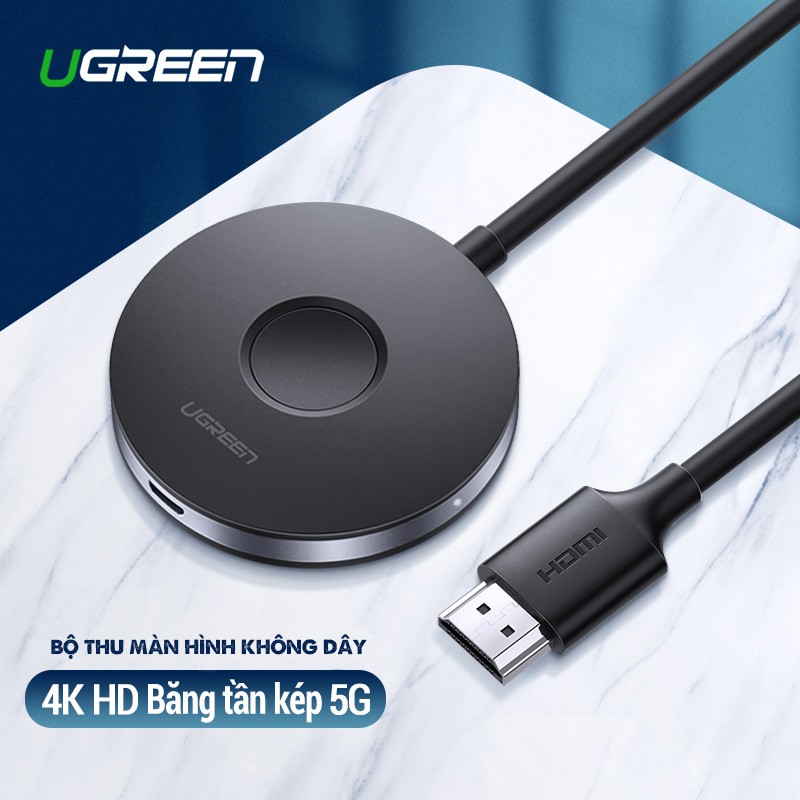 Thiết bị HDMI không dây Ugreen 60356  (WiFi 2.4G/5G 4k - Kết Nối Điện Thoại+Laptop, Máy tính bảng lên TiVi)