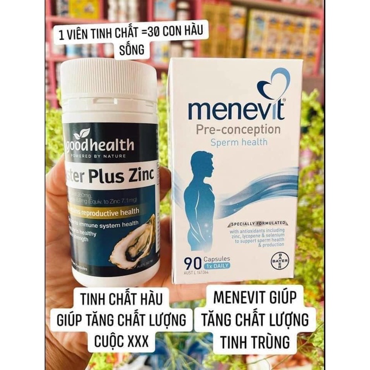 [Hàng Chuẩn ÚC] Menevit - Hỗ trợ sinh sản sinh lý nam, tăng thụ thai 30 viên