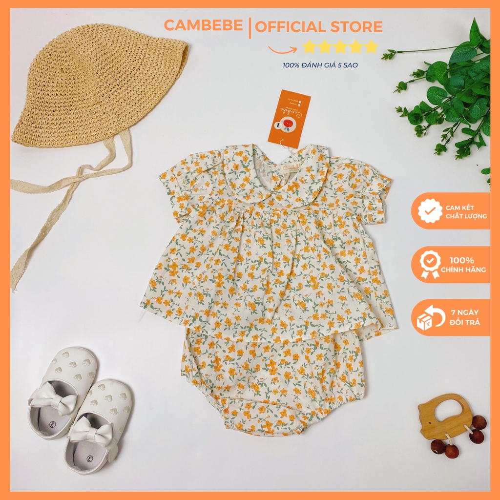 Set quần áo hoa nhí Cambebe cho bé hàng đẹp mã E03