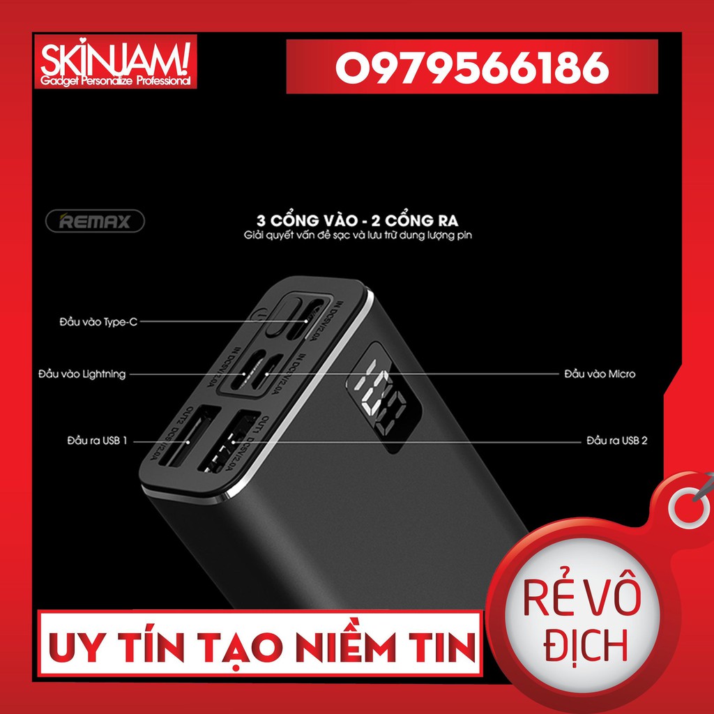 Pin Sạc Dự Phòng Mini Pro 10000mah Remax RPP-155