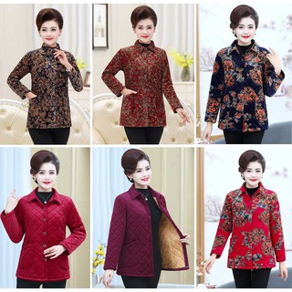 Áo khoác nữ 💖FREESHIP💖 Áo khoác nhung lót lông nữ trung niên dáng trung