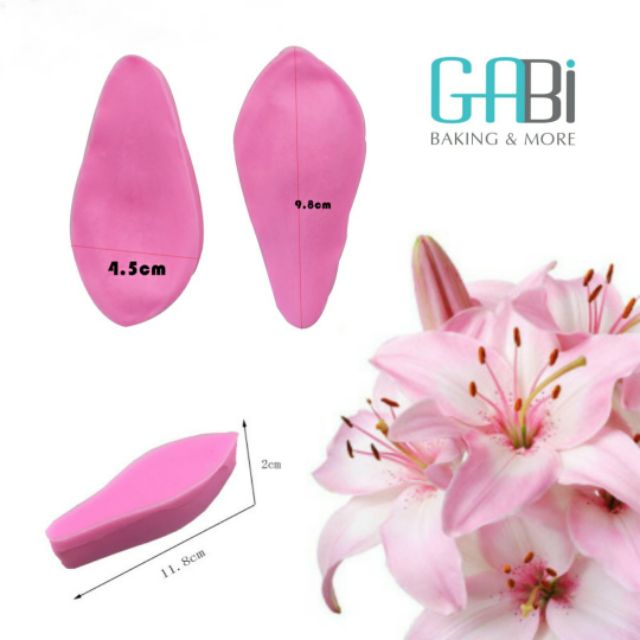 Khuôn silicon fondant cánh hoa ly