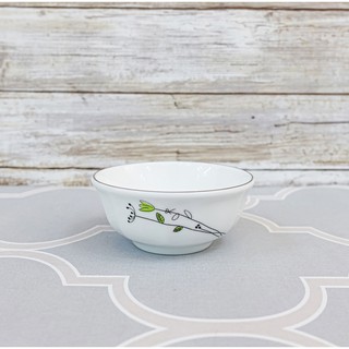 BỘ 05 CHÉN TƯƠNG HOA MẦM - CỎ MAY MẮN - GỐM SỨ CK