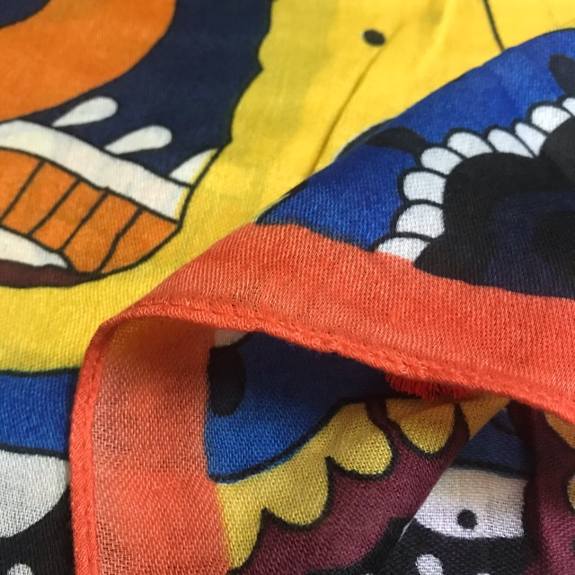 Khăn choàng linen đi biển hoạ tiết thổ cẩm - Mã LN036