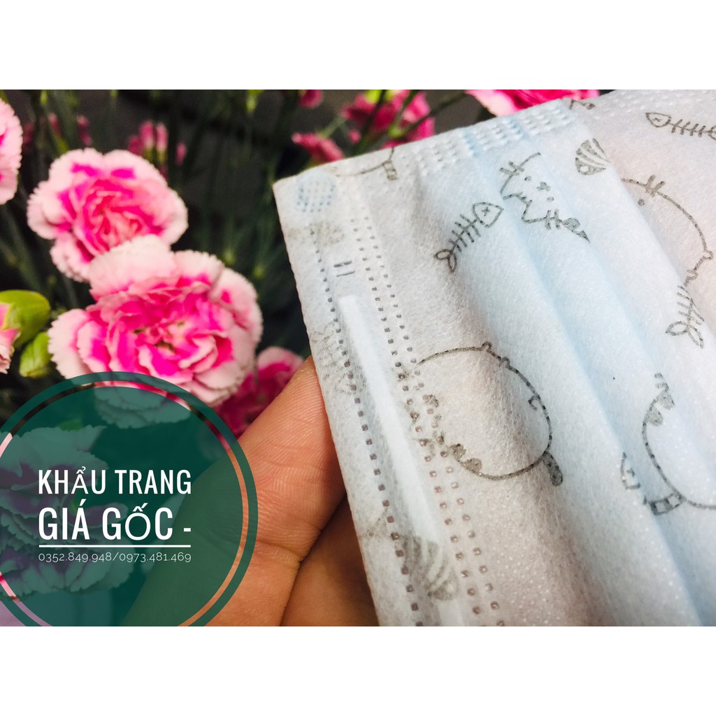 Khẩu trang Y tế Trẻ em Thảo Nguyên hàng Xuất Hàn 3 lớp - Nhiều màu xinh xắn (50c/Hộp màu ngẫu nhiên) | BigBuy360 - bigbuy360.vn