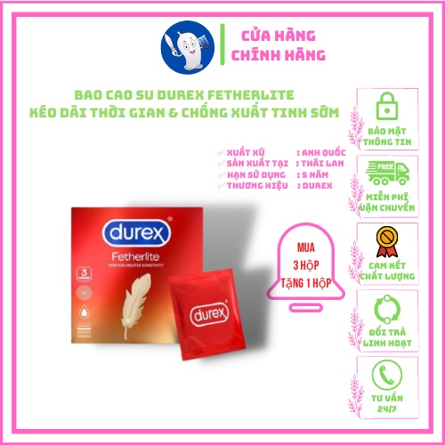 , Bao cao su Durex Kéo dài Thời Gian, Chống Xuất Tinh Sớm
