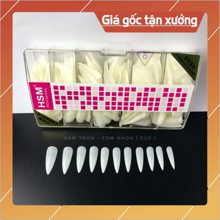 Móng úp phom nhọn dài hsm tem đỏ , hộp 500 móng