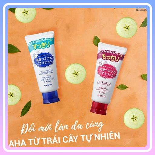 Tẩy tế bào chết mặt dạng gel Rosette nhật mọi loại da