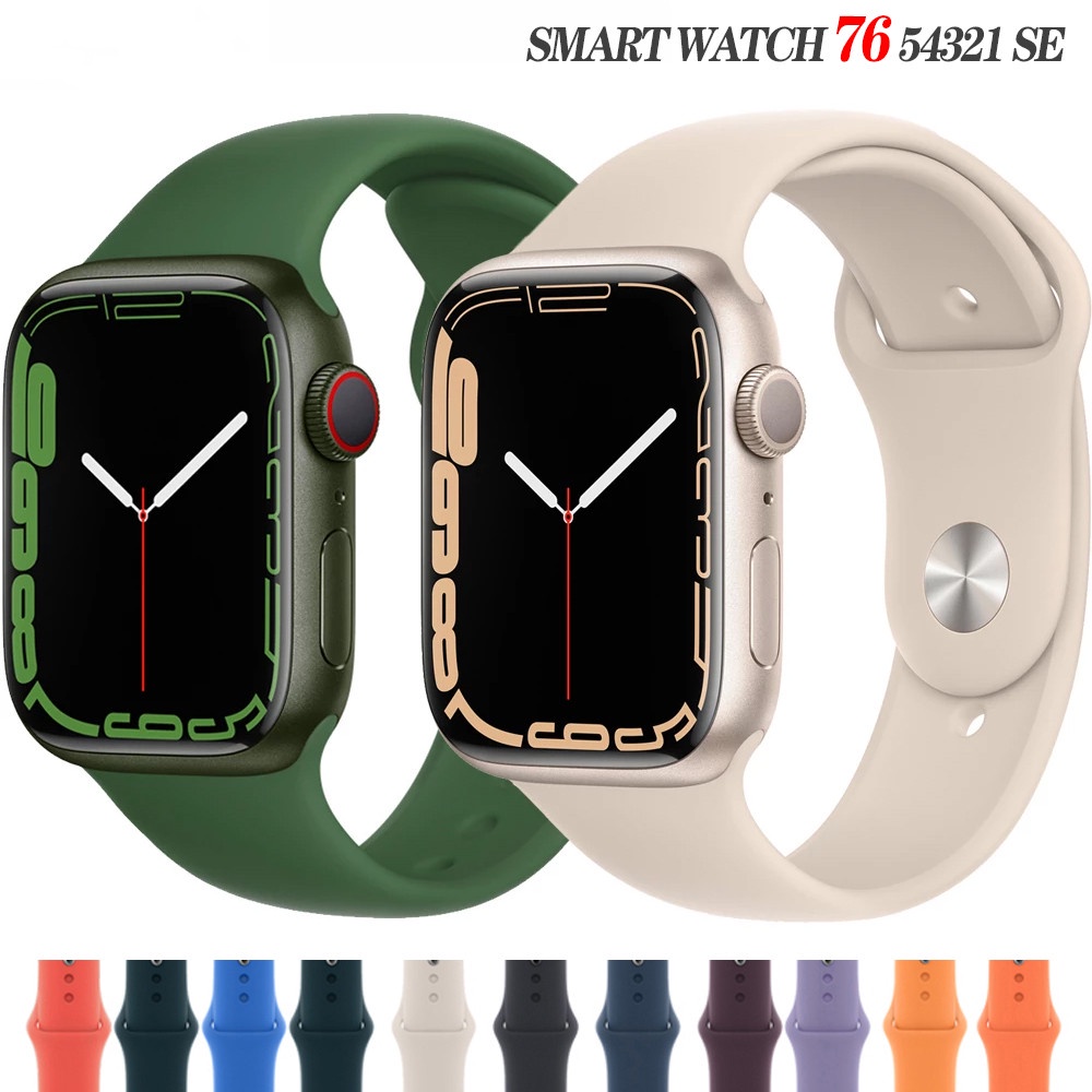 Silicone Rubber Sports For iWatch Series 7 6 SE 5 4 3 2 1 Bracelet Apple Watch Size 41mm 45mm 44mm 42mm 40mm 38mm