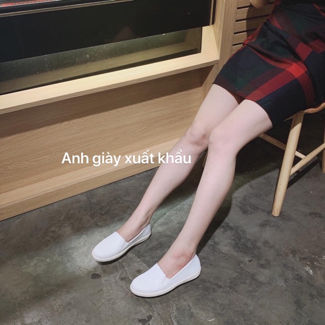 GB26-Giày SLIP ON da thật VNXK đi cực êm chân ( ảnh thật kèm video)