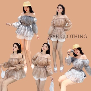 ÁO KIỂU TAY BỒNG HỞ VAI BIBO TOP thiết kế style tiểu thư nhẹ nhàng phong  - ÁO XINH DỰ TIỆC DIỆN LỄ HẸN HÒ