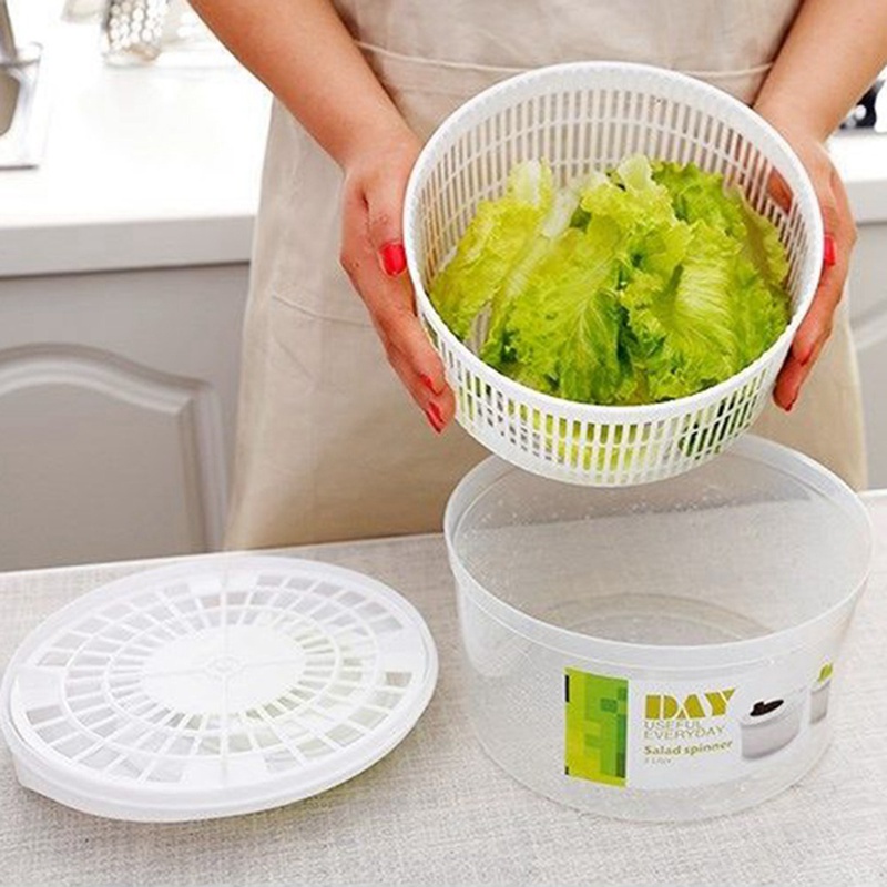 Máy Sấy Khô Rau Củ Quả / Salad Bằng Nhựa 2 Trong 1 Sức Chứa Lớn