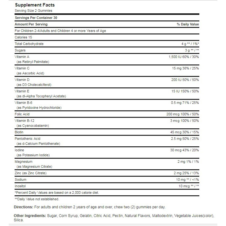 [CHÍNH HÃNG] Viên nhai kẹo gummy vị hoa quả bổ sung Vitamin cho trẻ trên 2 tuổi Children's Multivitamins Gummies 60 viên | BigBuy360 - bigbuy360.vn