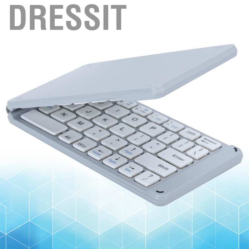 Dressit Foldable Bluetooth3.0 Keyboard  Folding Portable Ultra Thin Wireless Rechargeable for IOS / Android Windows Phone Laptop Computer