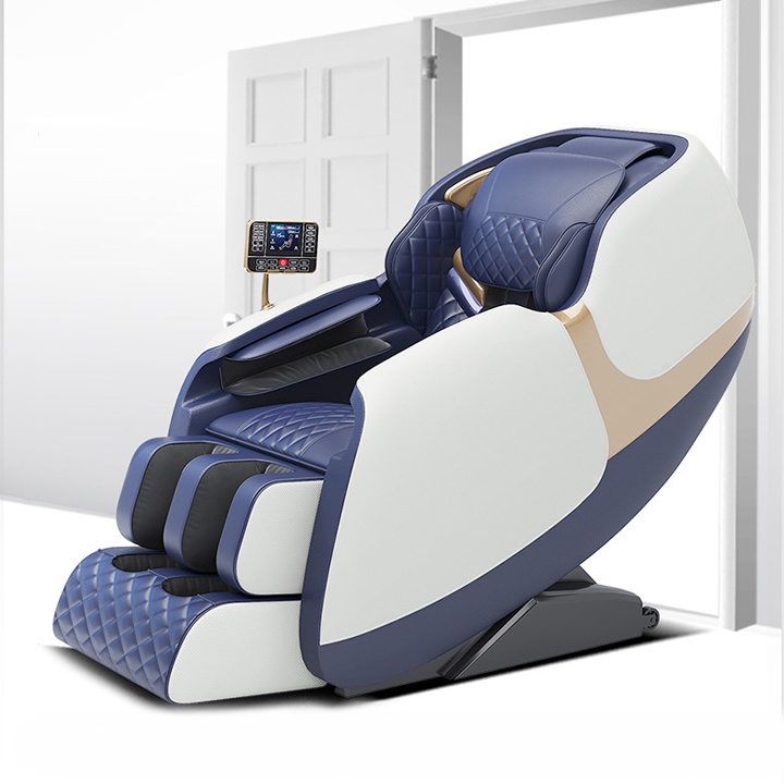 Ghế massage con lăn di động 4D có túi khí đùi, màn hình LCD cảm ứng tiếng việt công nghê Nhật Bản