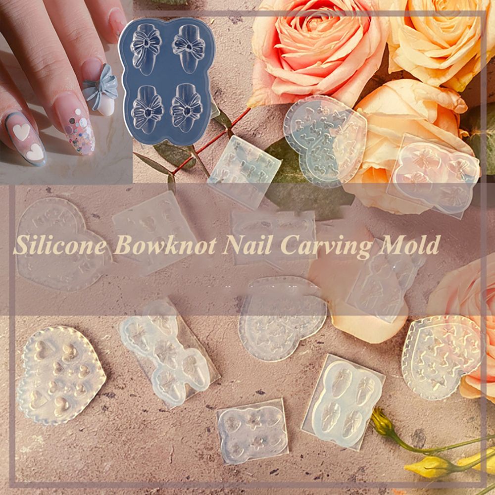 [Hàng mới về] Khuôn silicone tạo hình phụ kiện trang trí móng tay nhiều hình dạng