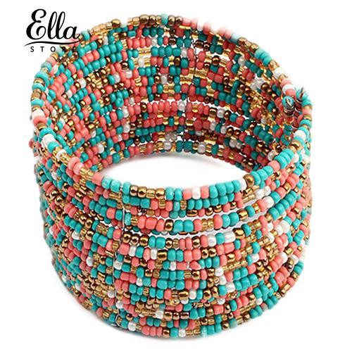 Vòng tay chuỗi hạt nhiều lớp phong cách Boho thời trang cho nữ