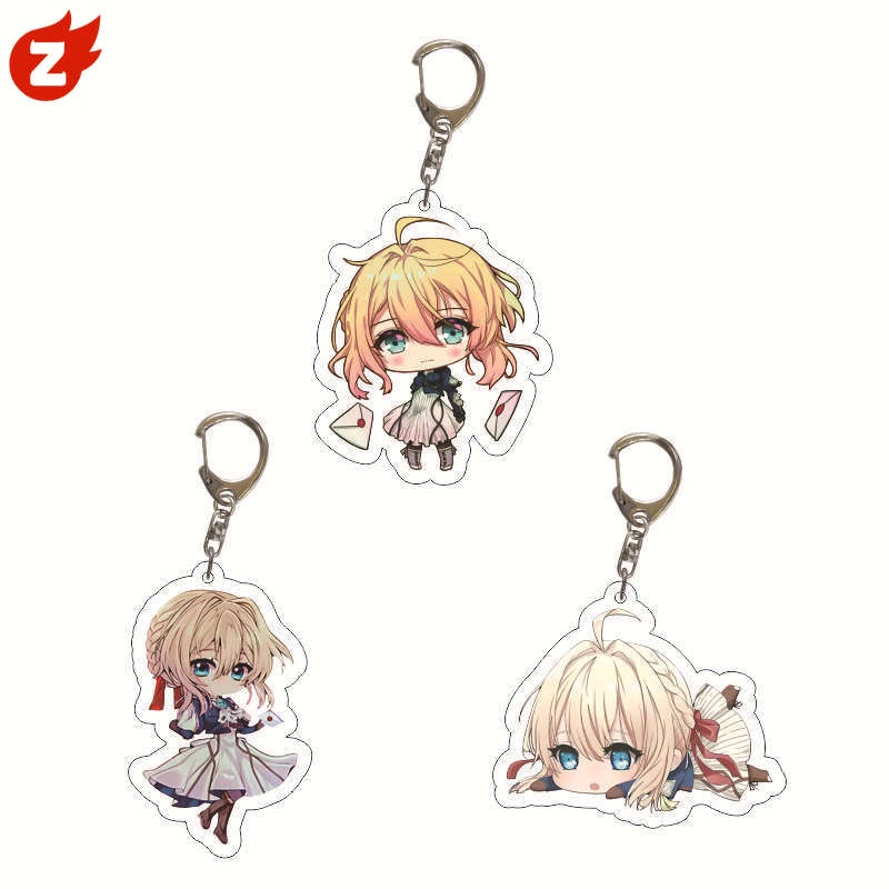 1 Móc Khóa Hình Nhân Vật Violet Evergarden Bằng Acrylic