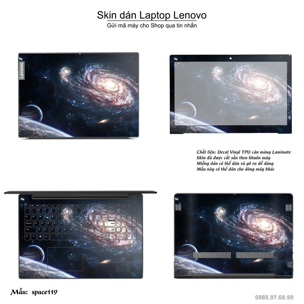 Skin dán Laptop Lenovo in hình không gian _nhiều mẫu 20 (inbox mã máy cho Shop)