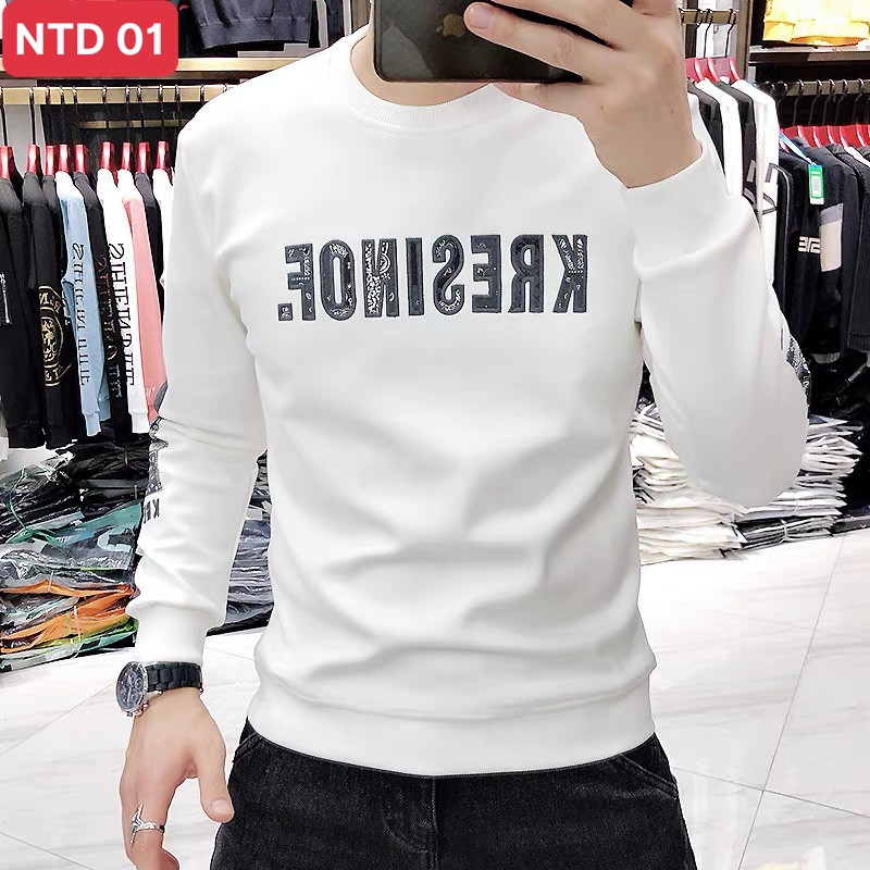 Áo Thun Nam Dài Tay Chất POLY 2 Da In Hoạ Tiết Trẻ Trung , Lịch Lãm , Thời trang Cao Cấp ,Màu Mới Sang Trọng Co Giản,Khô