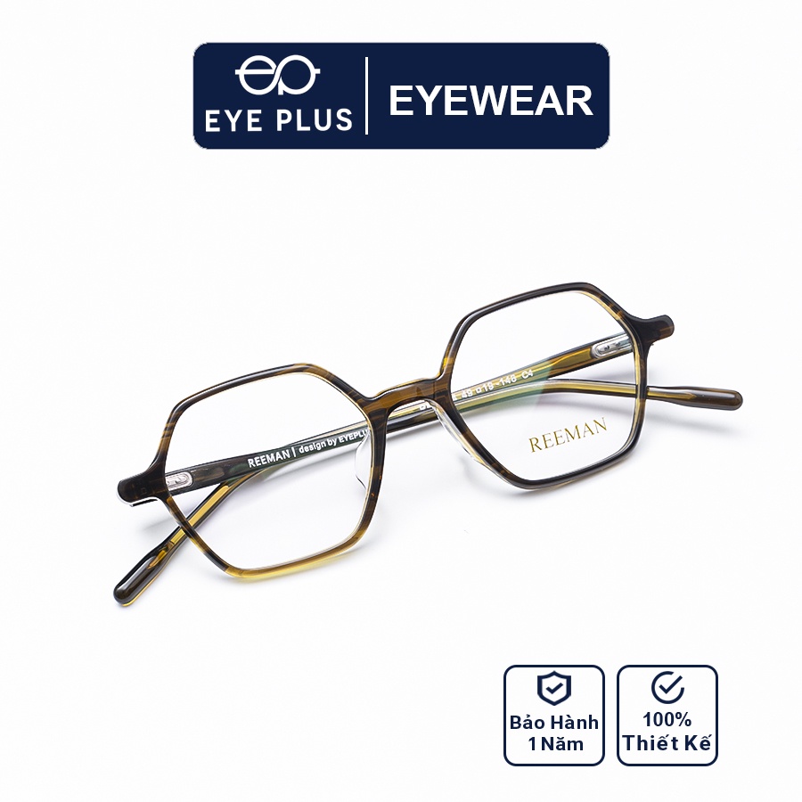 Gọng kính cận nam nữ EYE PLUS siêu hot đa giác ReeMan-8094