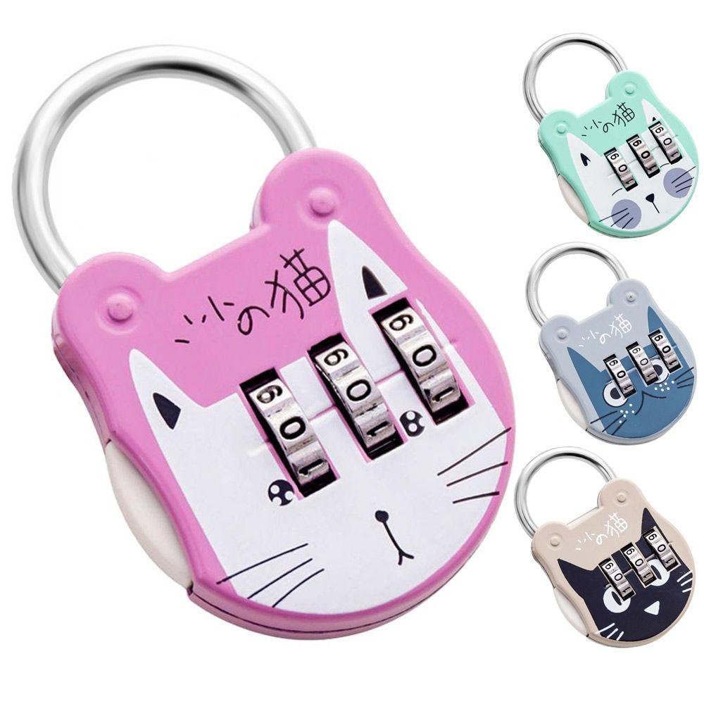 Bộ 2 Ổ Khóa Mật Khẩu Mini Đa Năng Họa Tiết Hoạt Hình Dễ Thương