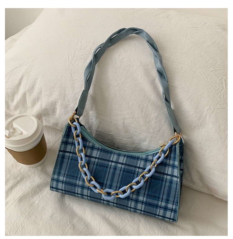 SUXI Túi Xách Đeo Vai Kẻ Sọc Kiểu Hàn Quốc Xinh Xắn Cho Nữ