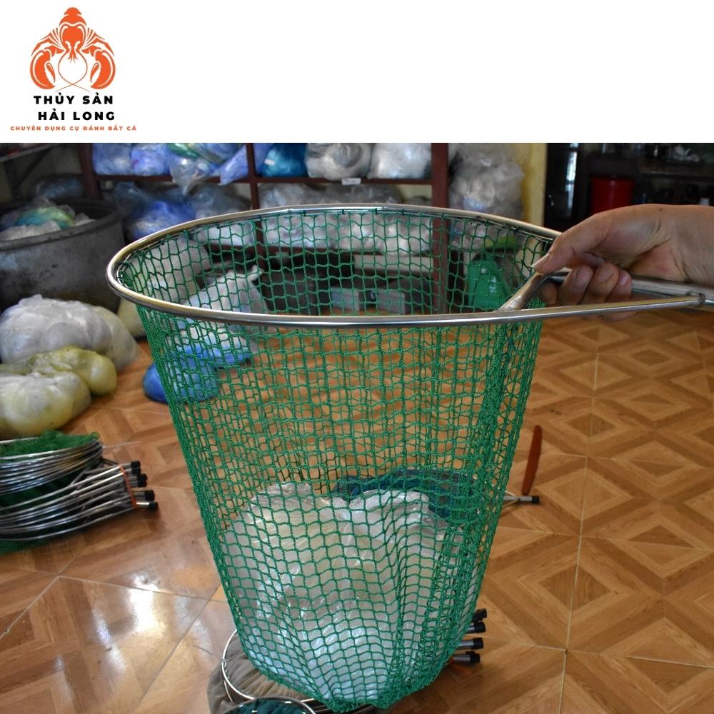 Vợt xúc cá khung inox chắc chắn, ruột lưới Nhật siêu bền mắt lưới 1.5 cm bảo hành 3 năm