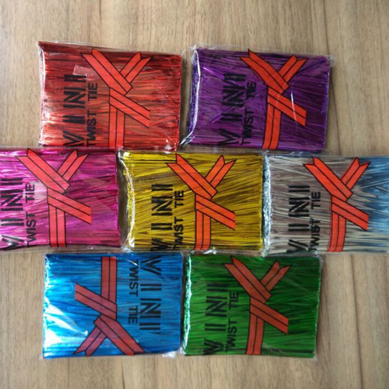 760pcs Metallic Twist Wire Tie Tie Bowknot Candy Cookie Cake Bag