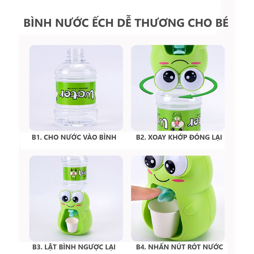 [SIÊU RẺ] Bình rót nước chú ếch mini cho béĐồ Chơi Cho Bé