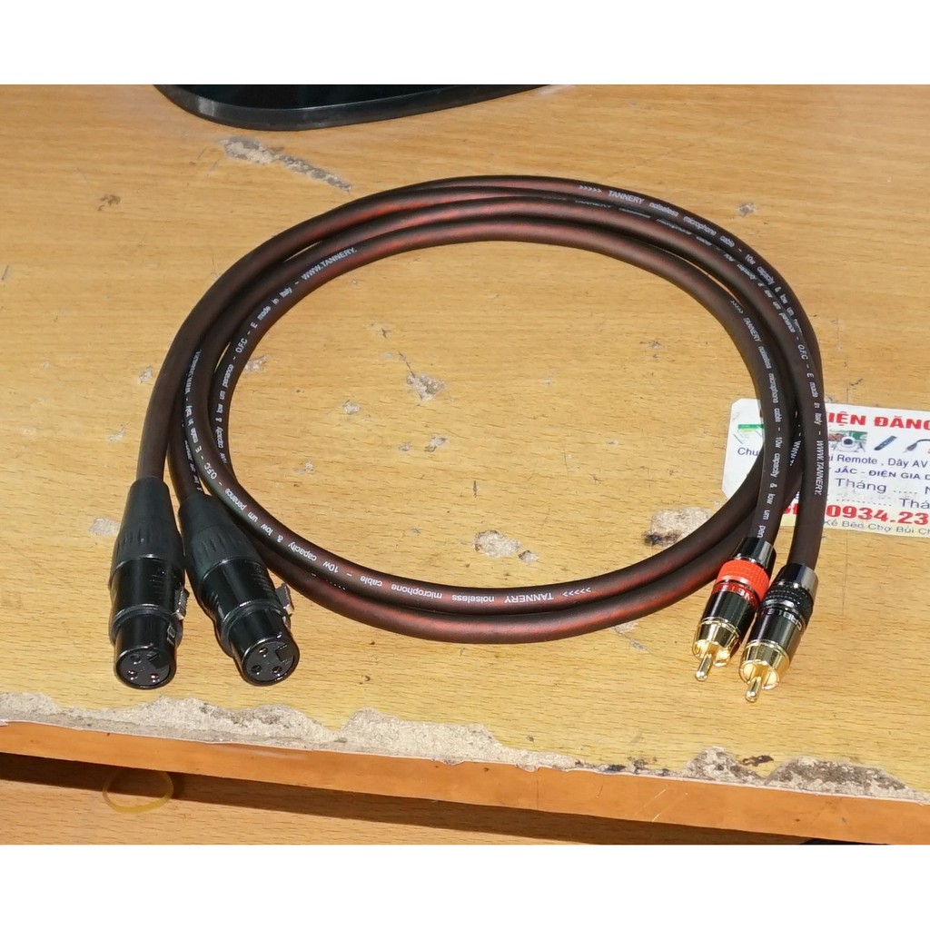 Dây canon Cái ra AV 1m monter ( 1 cặp )
