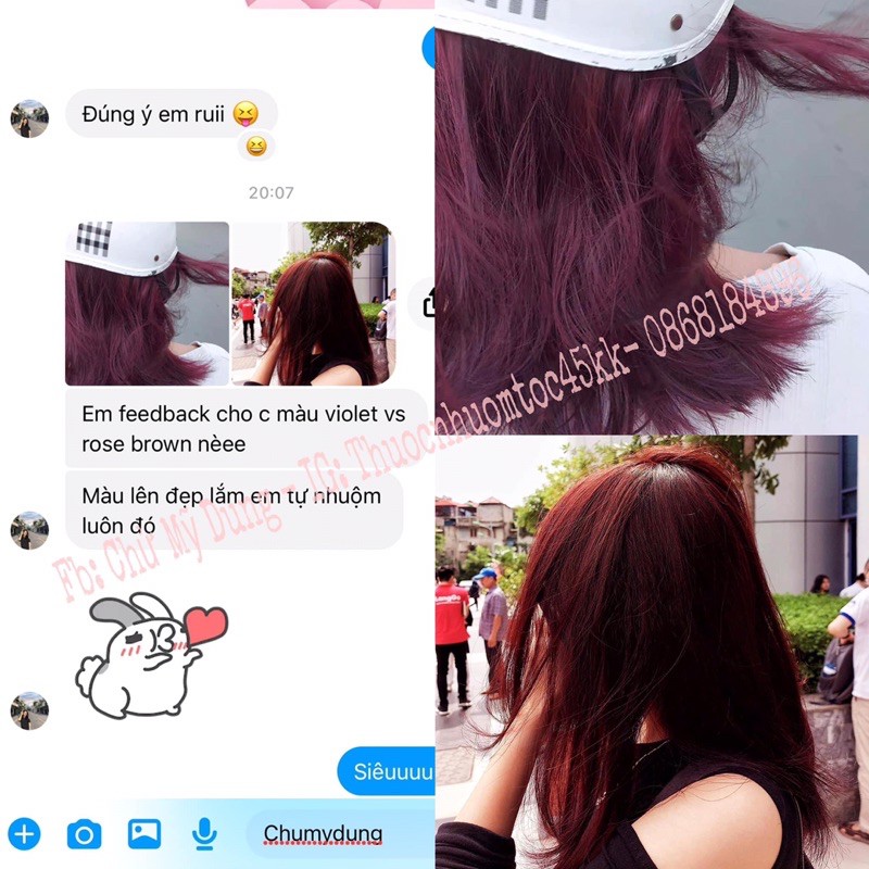 Thuốc nhuộm tóc màu Nâu đỏ hồng (không tẩy) có feedback | BigBuy360 - bigbuy360.vn