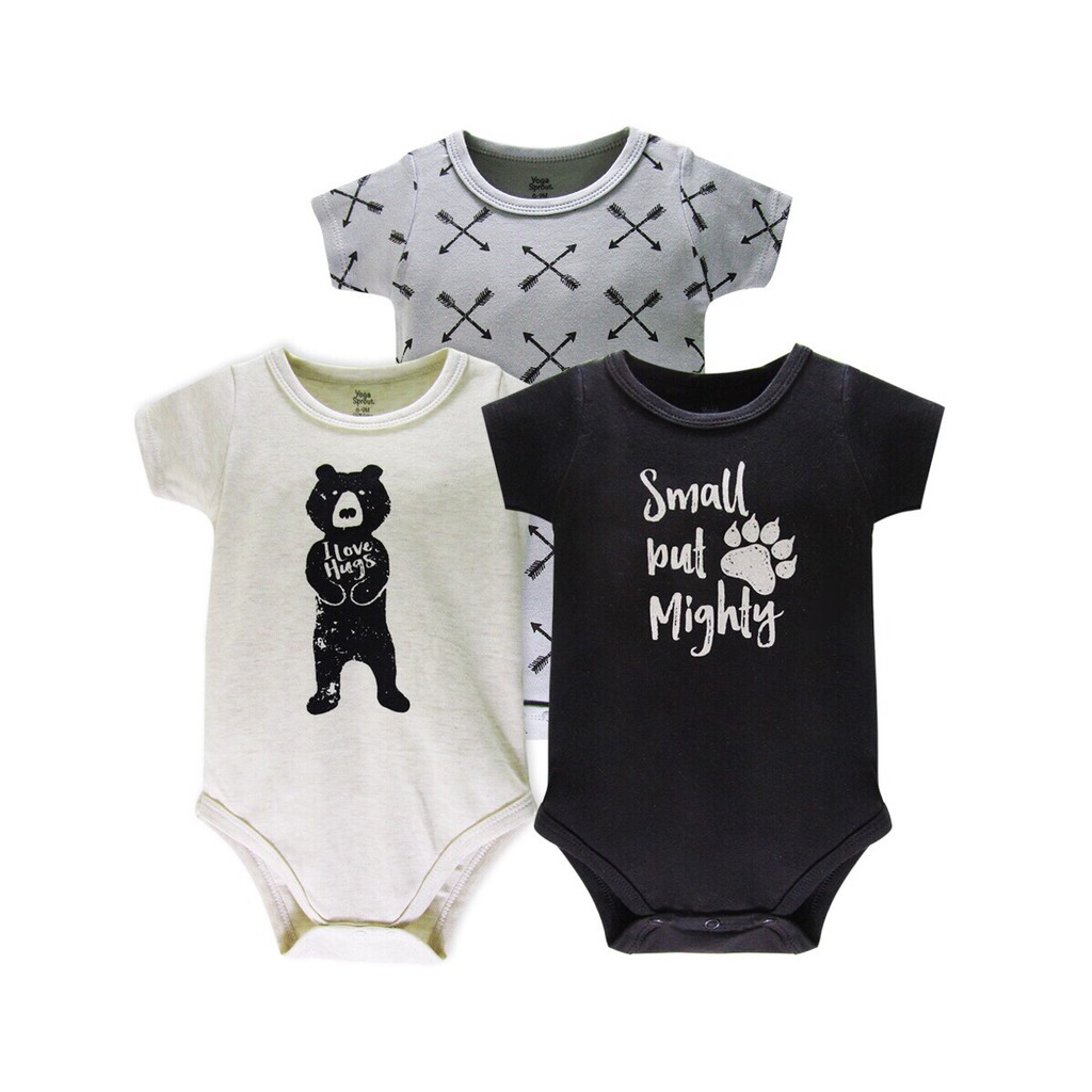 [Mã SKAMLTSM9 giảm 10% đơn 99K] Set 3 Bodysuit Cộc Tay Xuất Dư Đẹp Cho Bé Trai & Gái Từ 3-13kg