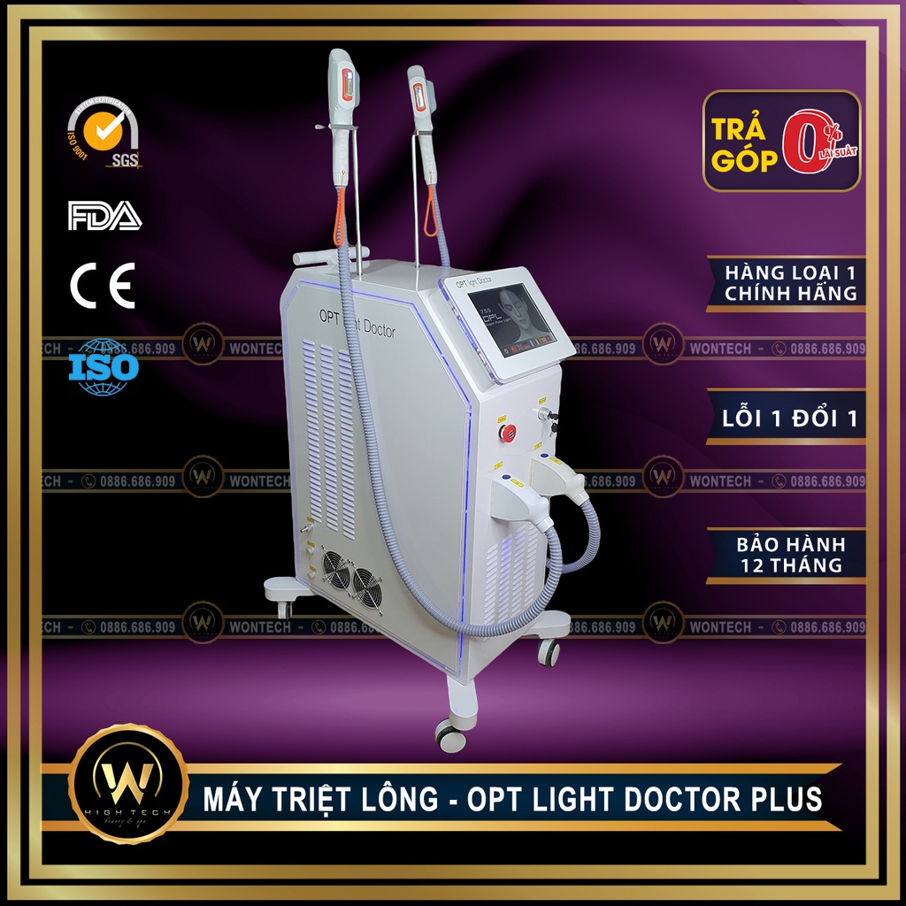 [WONTECH - NOW SHIP] Máy Triệt Lông Opt Light Doctor Plus 2022.