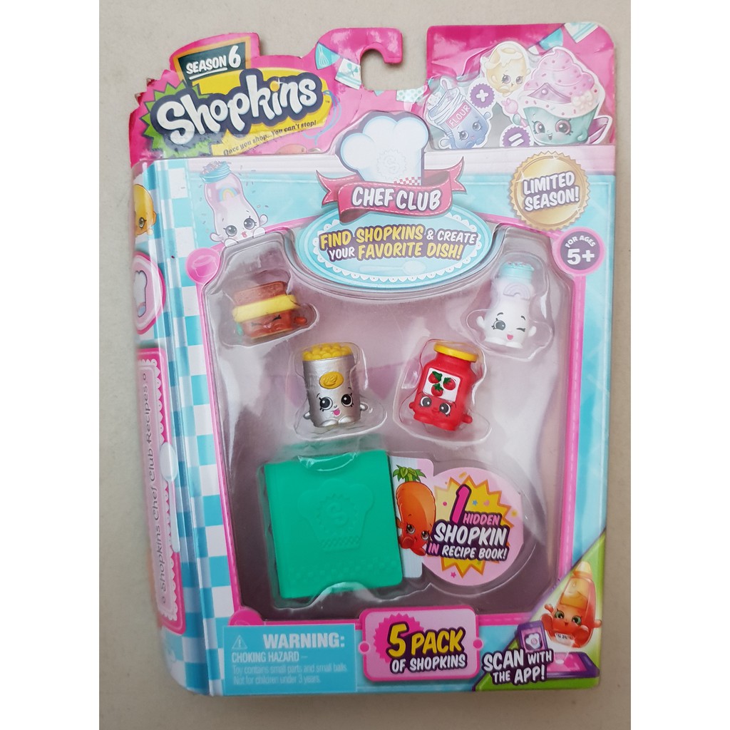 Bộ Đồ Chơi Thức Ăn Shopkins Season 6 Chef Club 5 Pack (Mỹ)