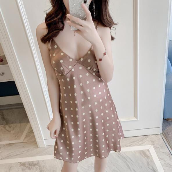 Váy ngủ chấm bi nhỏ mẫu 2