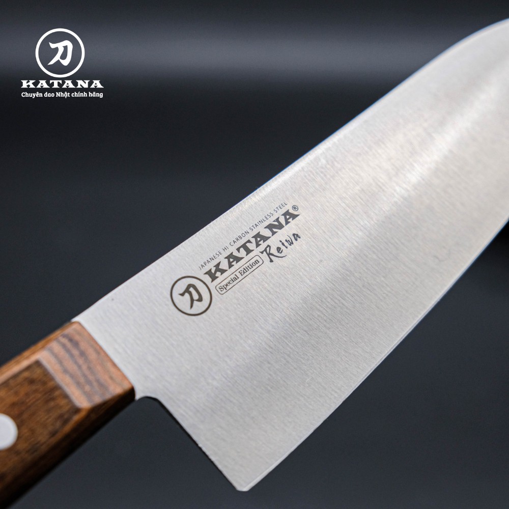 Dao bếp thái đa năng KATANA Reiwa Santoku THÉP NHẬT chính hãng - KATA301 (180mm)