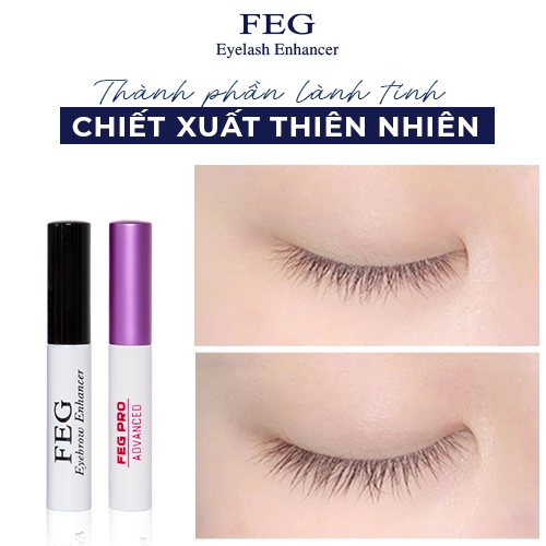 [CHÍNH HÃNG] Combo dưỡng mi-mày dài dày cong FEG eyelash- eyebrow ehancer 3ml_3ml