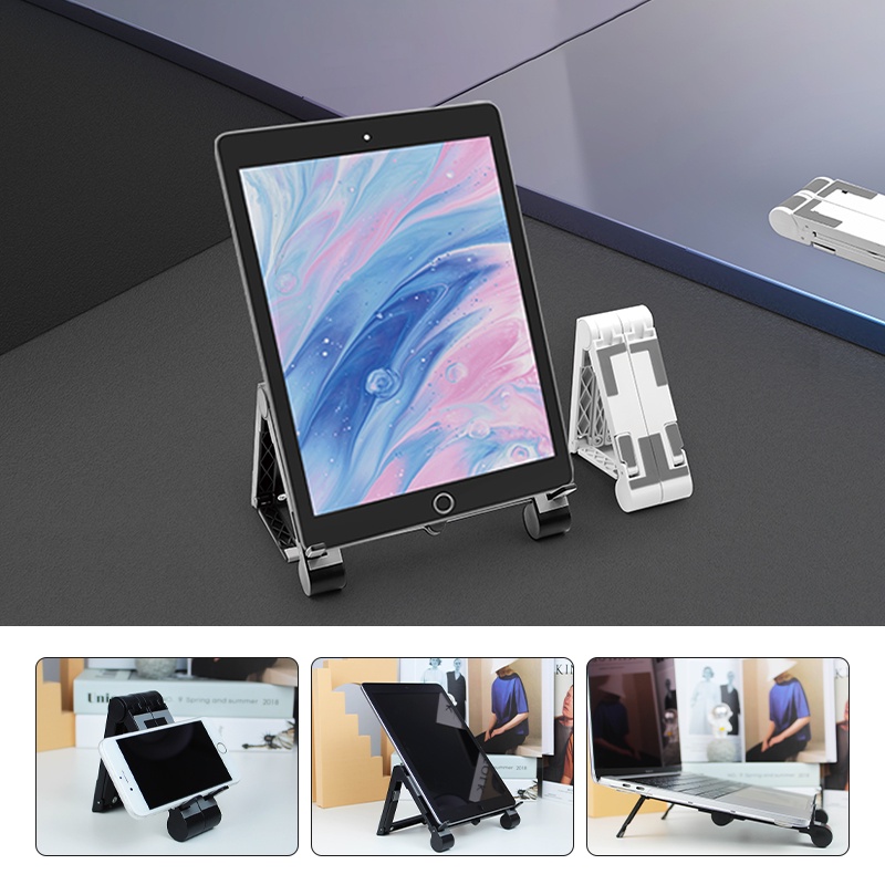 Giá Đỡ Điện Thoại / Máy Tính Bảng Bằng Kim Loại Đa Năng Có Thể Điều Chỉnh Chiều Cao Chống Trượt