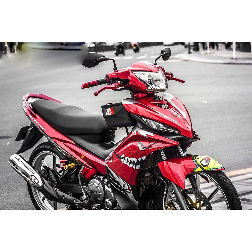 Tem trùm exciter 135 ♦FREESHIP♦ cá mập đỏ shark, độ team decal xe ex dán đời 2011-2014
