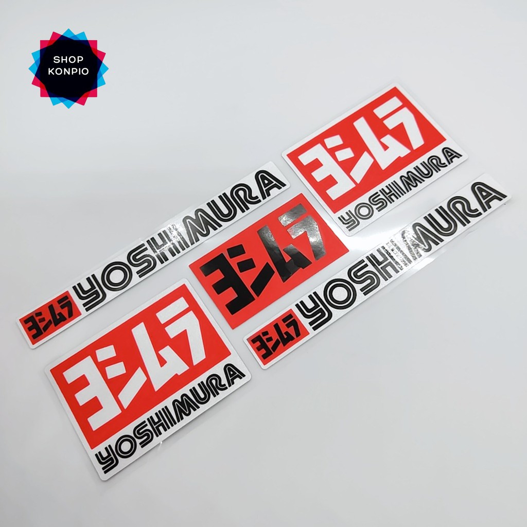 Bộ Tem Sticker Phản Quang Yoshimura Cao Cấp Dán Xe Máy, Ô Tô, Mũ Bảo Hiểm, Chống Thấm Nước, Chống Bay Màu