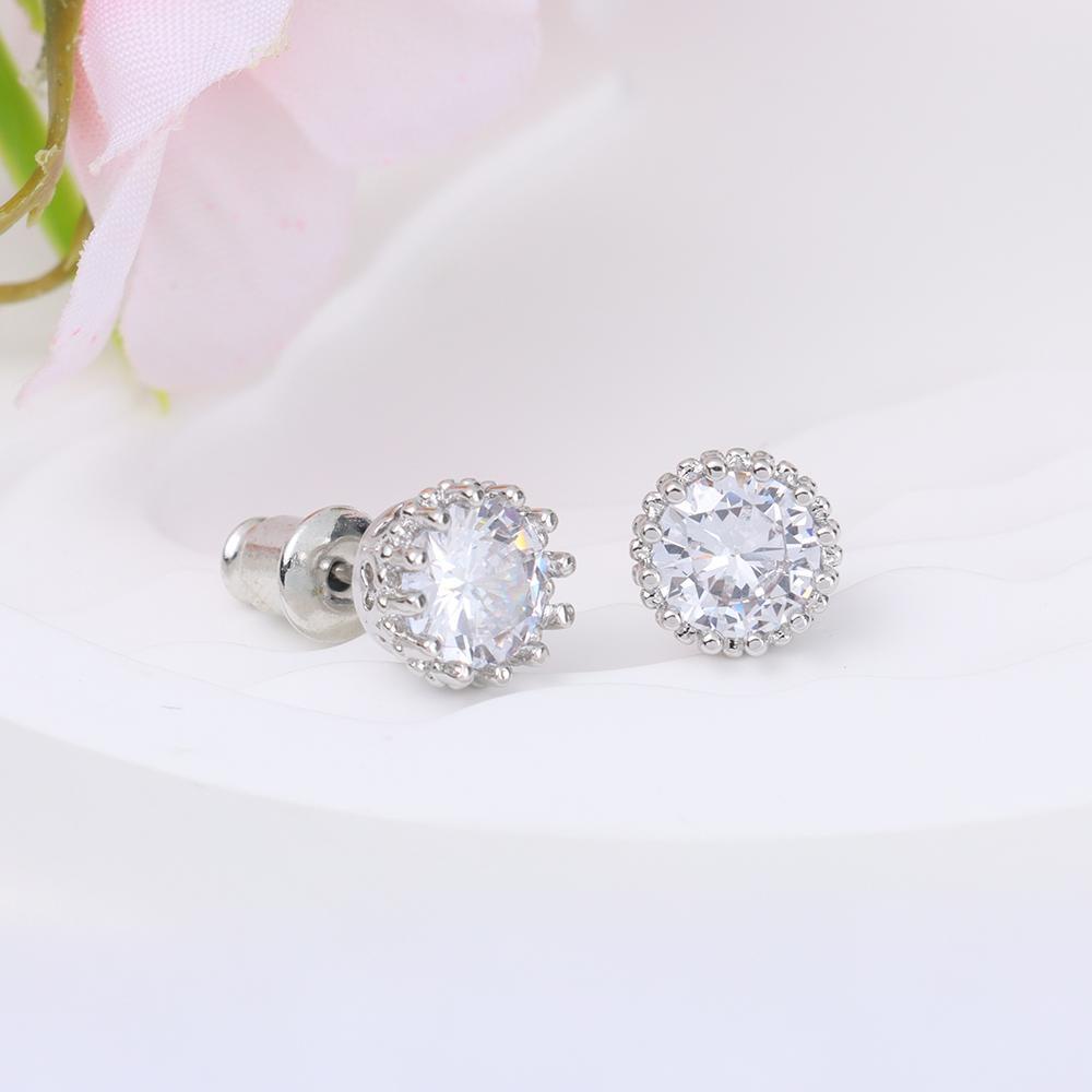 1 Đôi Khuyên Tai Zircon Lấp Lánh Thời Trang Cho Nữ